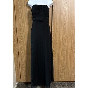 Davids Bridal Bridesmaid, Prom,  Dress, Gown  sz. 8 Black Strapless Chiffon